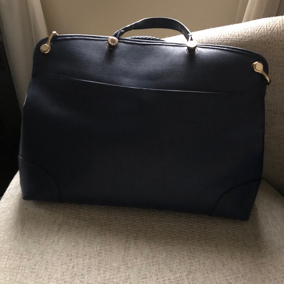 Furla Piper LG Leather Top Handle Bag Indigo Blue - Picture 7 of 8